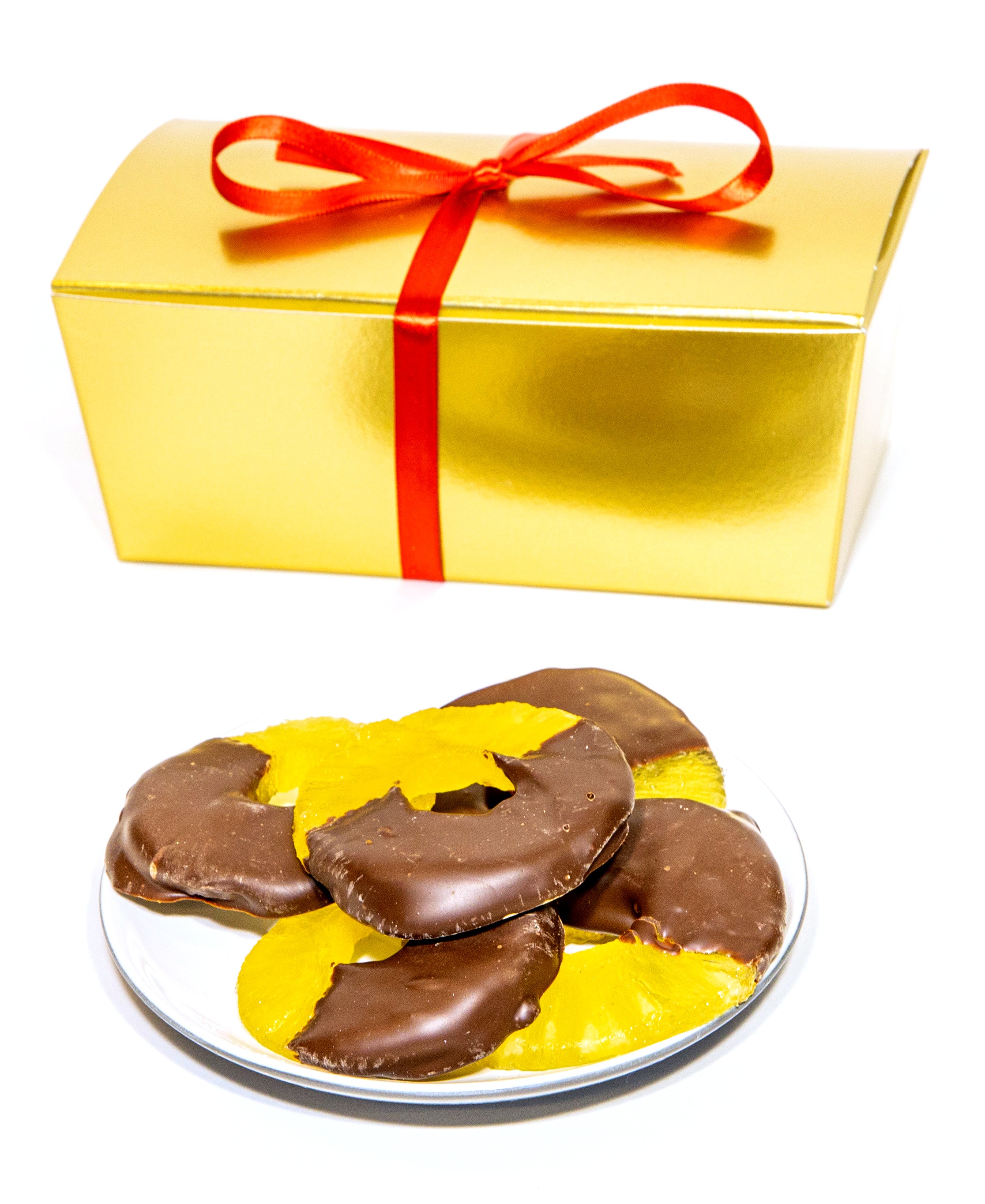 Dark Chocolate Glace Pineapple Rings